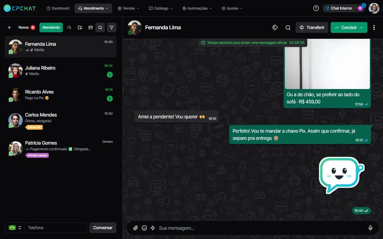 Figurinhas no CPChat